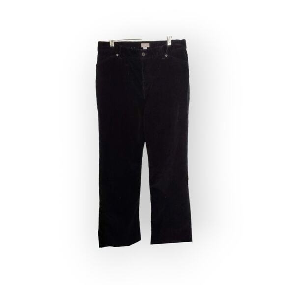 J. JILL Black stretch corduroys sz 10 EUC - Picture 1 of 2